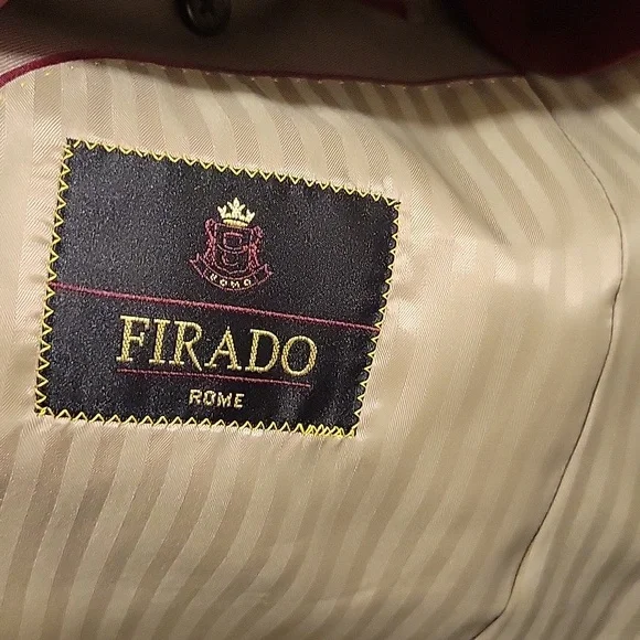 FIRADO taupe blazer 100% Merino wool Designed in Rome Italy Hand Tailored …